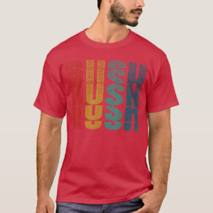 Camiseta Apellido Rush Vintage Retro Hombres Mujeres Cumple