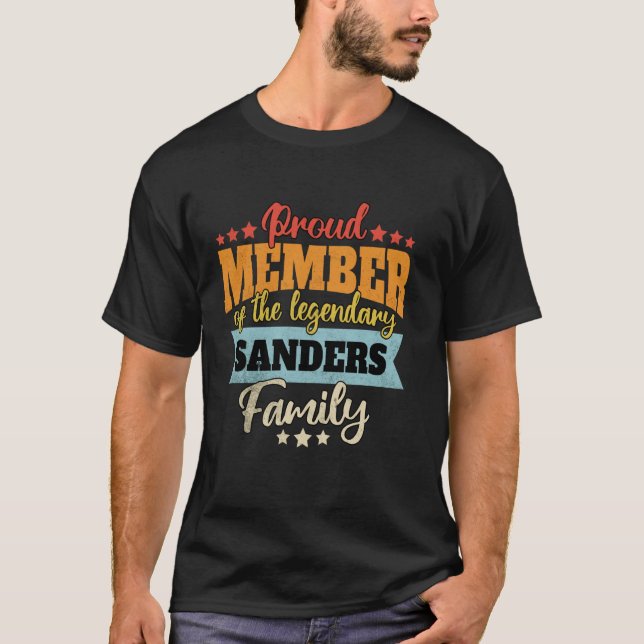 Camiseta Apellido Sanders Familia Sanders Nombre Sanders (Anverso)