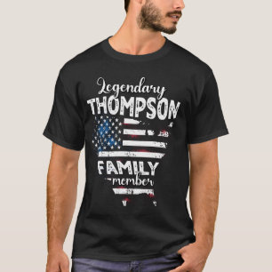 Camiseta Apellido Thompson Bandera Estadounidense Thompson