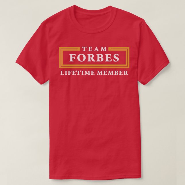 Camiseta Apellidos de miembro de Team Forbes Lifetime (Diseño del anverso)