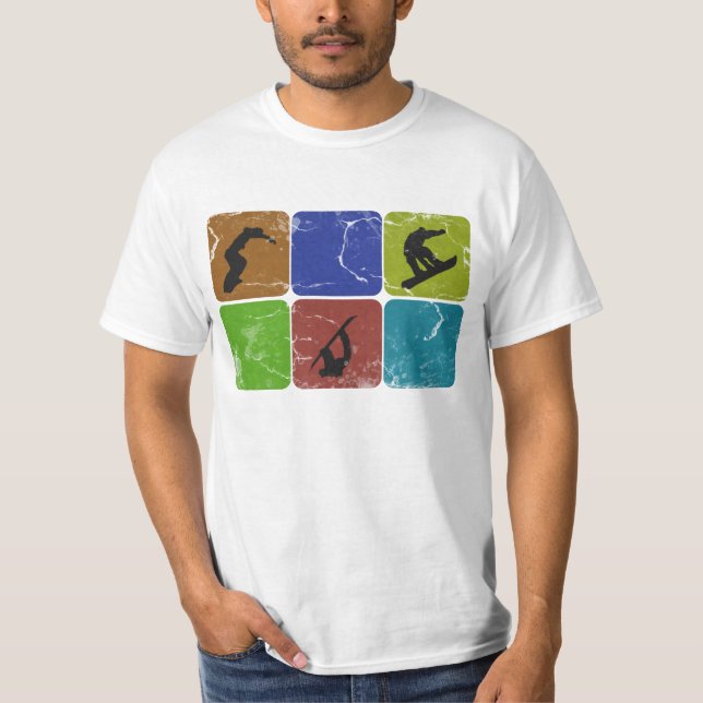 Camiseta apenada de la snowboard (Anverso)