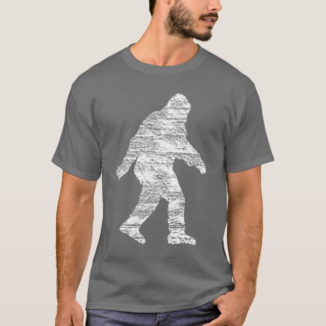Camiseta apenada vintage de Sasquatch/de Bigfoot (Anverso)