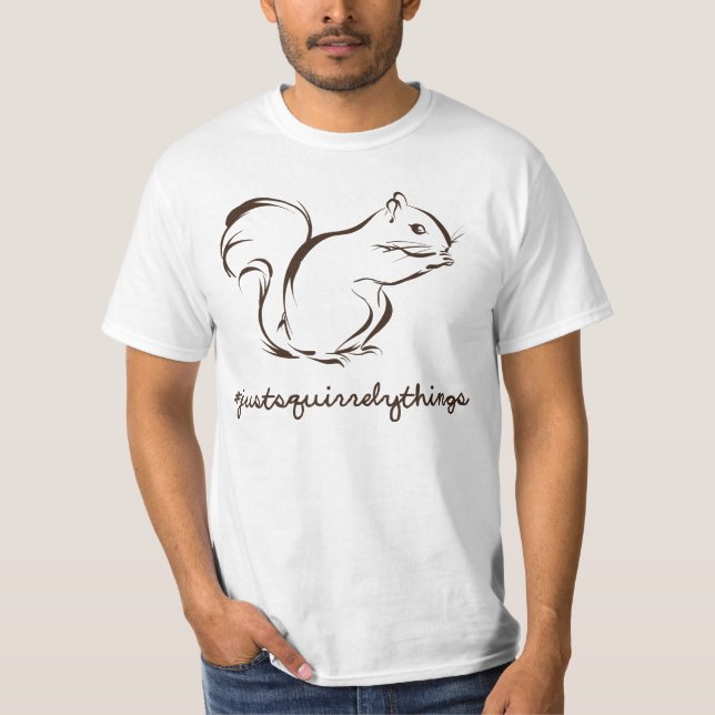Camiseta Apenas ardilla de las cosas de Squirrely (Anverso)