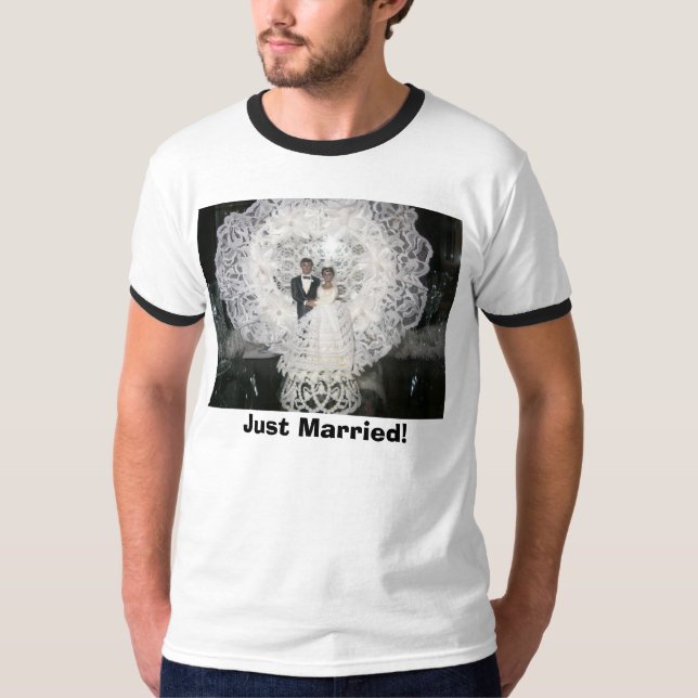 Camiseta ¡Apenas casado! (Anverso)