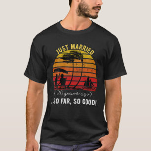 Camiseta Apenas Casado-Atardecer 20 Aniversario Boda Hubby