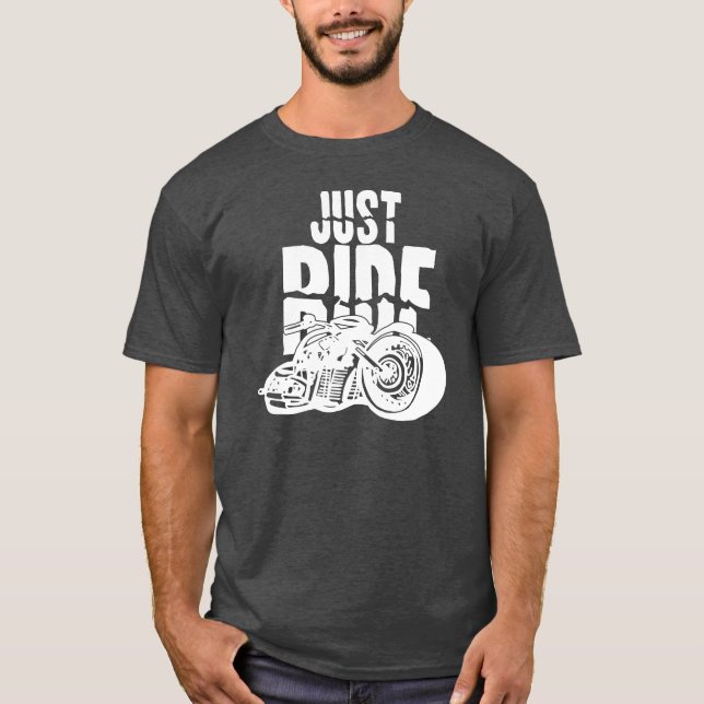 Camiseta Apenas diseño de la motocicleta del paseo (Anverso)