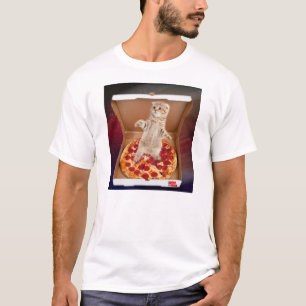 Camiseta Apenas gatito alrededor en la caja de la pizza