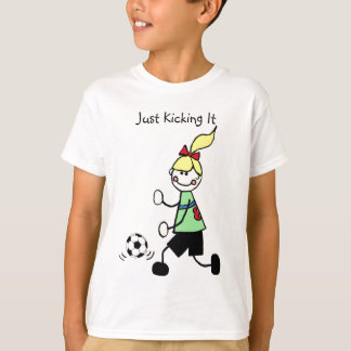 Camiseta Apenas golpeándolo con el pie fútbol