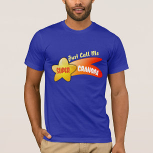 Camiseta "Apenas llámeme abuelo estupendo" y estrella fuga