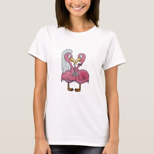 Camiseta Apenas pares rosados caprichosos casados del (Anverso)