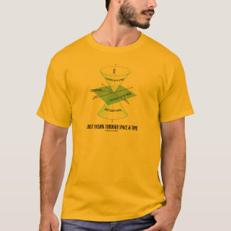 Camiseta Apenas pasando con el espacio y el tiempo (cono