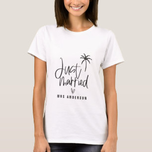 Camiseta Apenas playa casada del regalo de boda de la