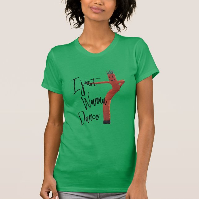 Camiseta apenas quiero bailar al hombre divertido del baile (Anverso)