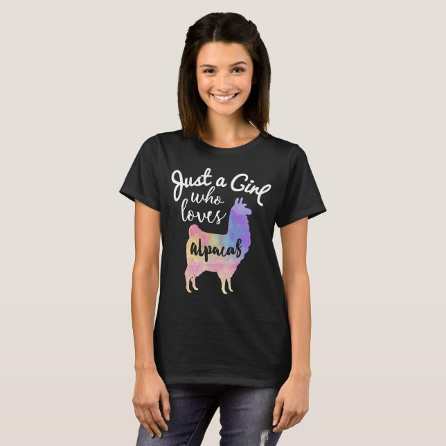 Camiseta Apenas un chica que ama alpacas (Anverso completo)