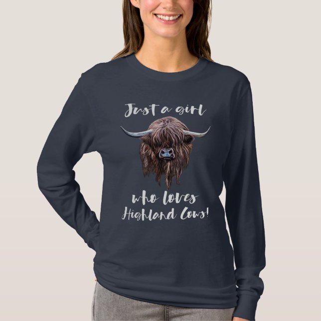 Camiseta Apenas un chica que ama la montaña escocesa se (Anverso)