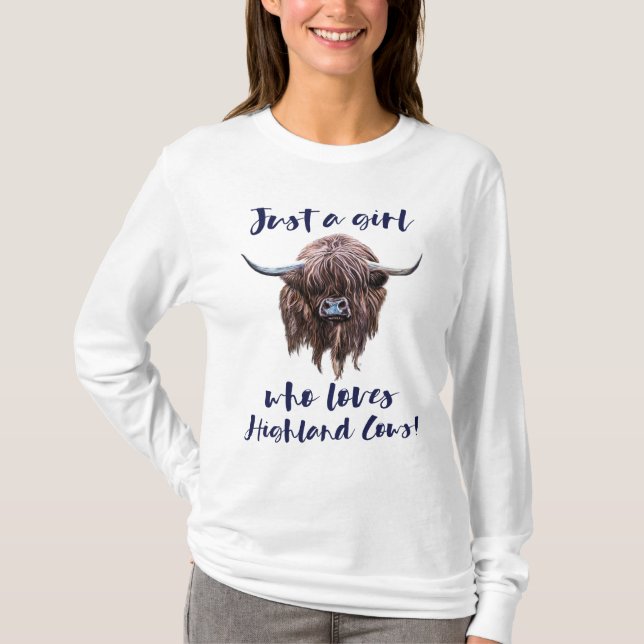 Camiseta Apenas un chica que ama la montaña escocesa se (Anverso)