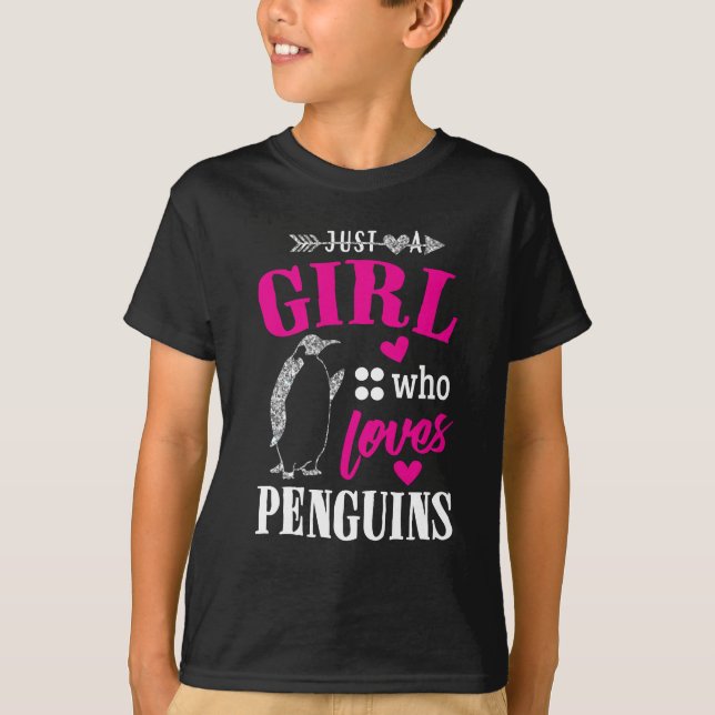 Camiseta Apenas un chica que ama pingüinos (Anverso)