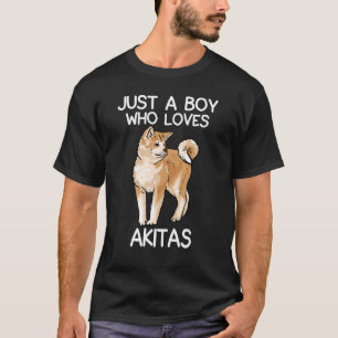 Camiseta Apenas Un Niño Que Ama A Akitas Cita Para Hombres