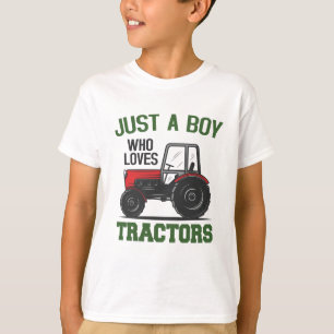 Camiseta Apenas un niño que ama a los tractores cultivan ni