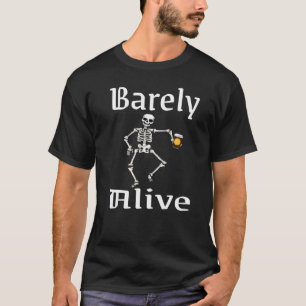 Camiseta Apenas vivo Halloween Skeleton Café Drinker Lo