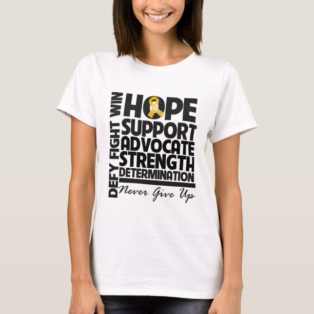 Camiseta Apéndice Apoyo a la esperanza de cáncer (Anverso)