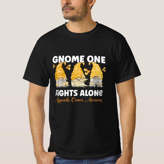 Camiseta Apéndice Cáncer Appendicitis Cáncer Cinta ámbar (Anverso)