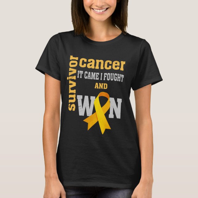 Camiseta Apéndice Concienciación sobre el cáncer: Luchó y g (Anverso)
