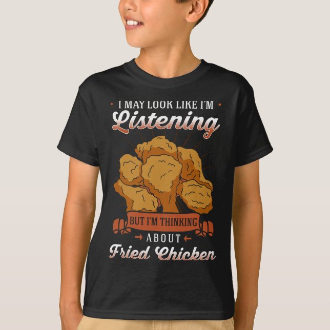 Camiseta Aperitivo crujiente de comida de pollo marinado (Anverso)