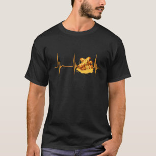 Camiseta Aperitivo Frito Quesoso Ritmo Cardíaco Pulso Mozza