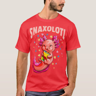 Camiseta Aperitivos De Comida De Kawaii Axolotl Cute Snaxol