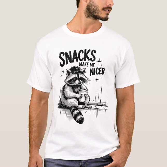 Camiseta Aperitivos De Racco Animal Me Hacen Más Agradable (Anverso)