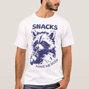Camiseta Aperitivos Me Hacen Un Buen Animal De Raccoon Sarc