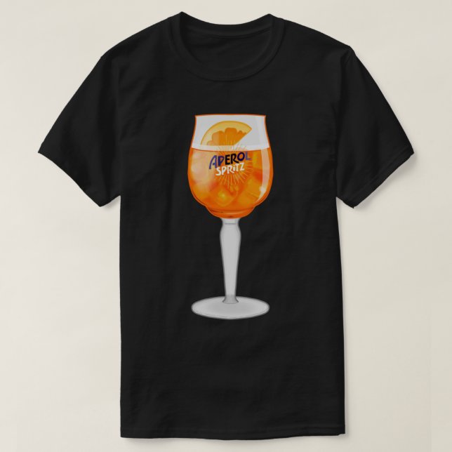 Camiseta Aperol Spritz en un vaso (Diseño del anverso)