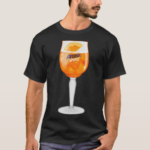 Camiseta Aperol Spritz en un vaso
