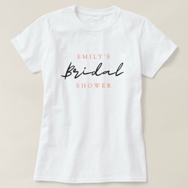 Camiseta Aperol Spritz Floral Bridal Shower (Diseño del anverso)