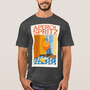 Camiseta Aperol Spritz pintura poster minimalista