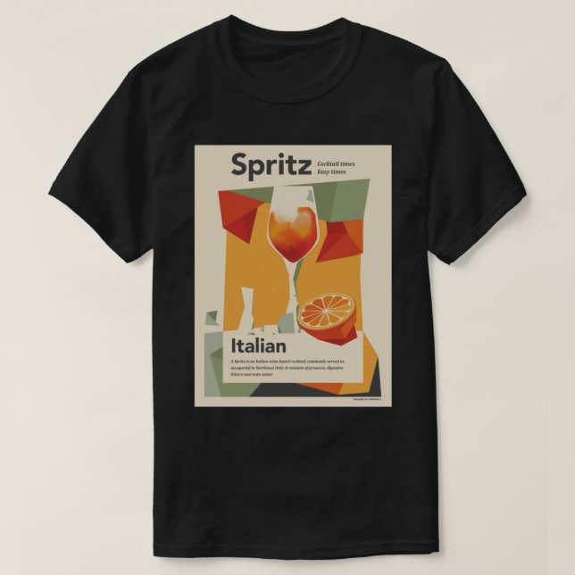 Camiseta Aperol Spritz Poster (Diseño del anverso)