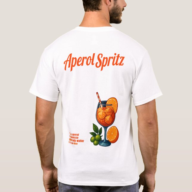 Camiseta Aperol Spritz T-Shirt – Retro Italian Cocktail (Reverso)