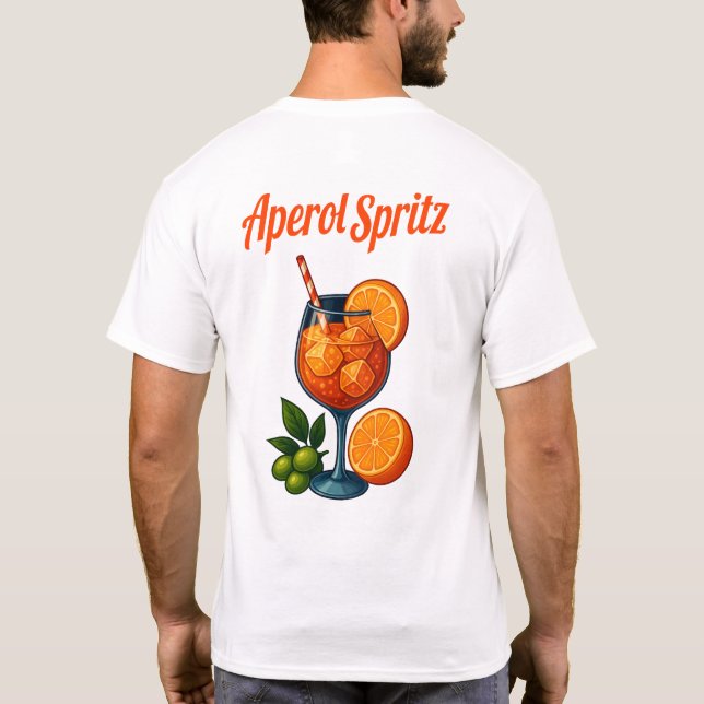 Camiseta Aperol Spritz T-Shirt – Retro Italian Cocktail (Reverso)