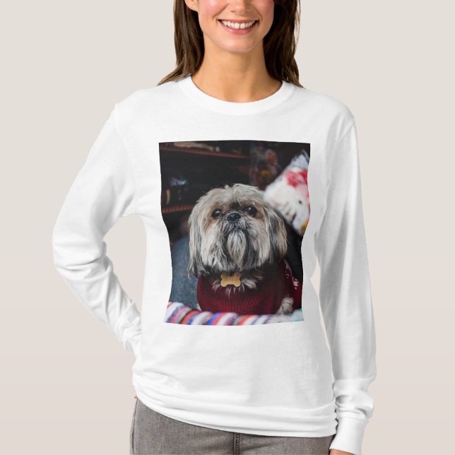 Camiseta Apertura de apso de lhasa en Navidades b (Anverso)