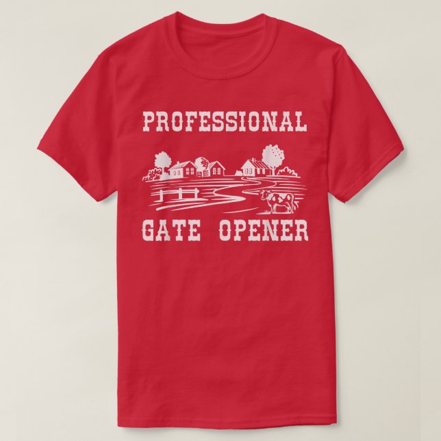 Camiseta Apertura de puerta profesional, agricultor diverti (Diseño del anverso)