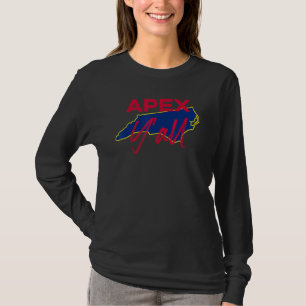 Camiseta Apex North Carolina Yall Nc Pride State Map
