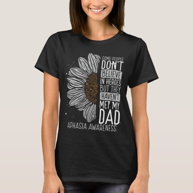 Camiseta Aphasia Awareness Ribbon Dad Aphasia Warrior (Anverso)