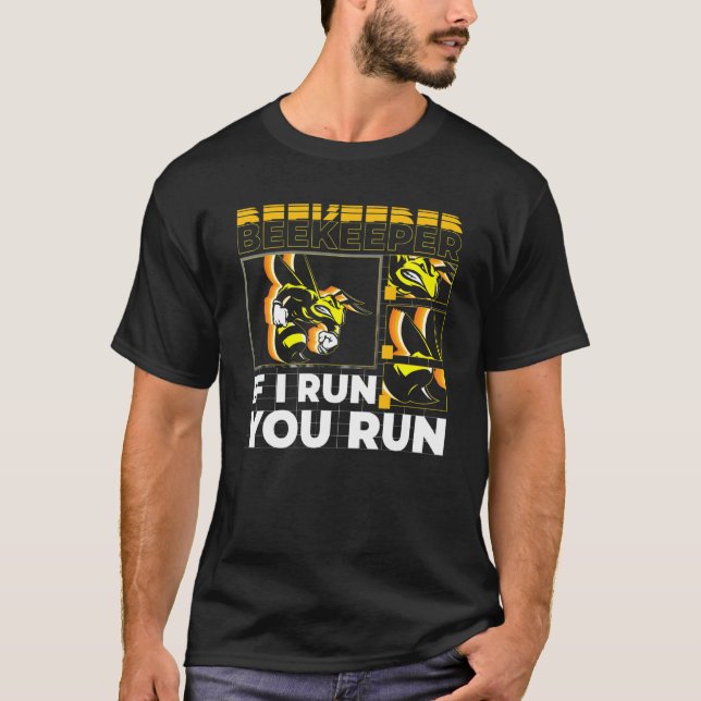 Camiseta Apicultor Si Corro Tú Corres  Abeja  2 (Anverso)