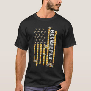 Camiseta Apicultura Bandera Estadounidense Honeycomb Abejas