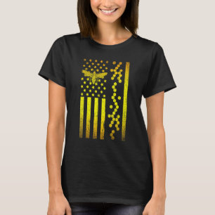 Camiseta Apicultura Honeycomb Honey Us Flag 4 De Julio Abej