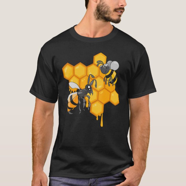Camiseta Apiculture Cute Bees Honeycomb Bee Hive Beekeeping (Anverso)