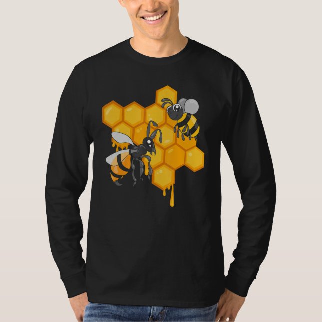 Camiseta Apiculture Cute Bees Honeycomb Bee Hive Beekeeping (Anverso)