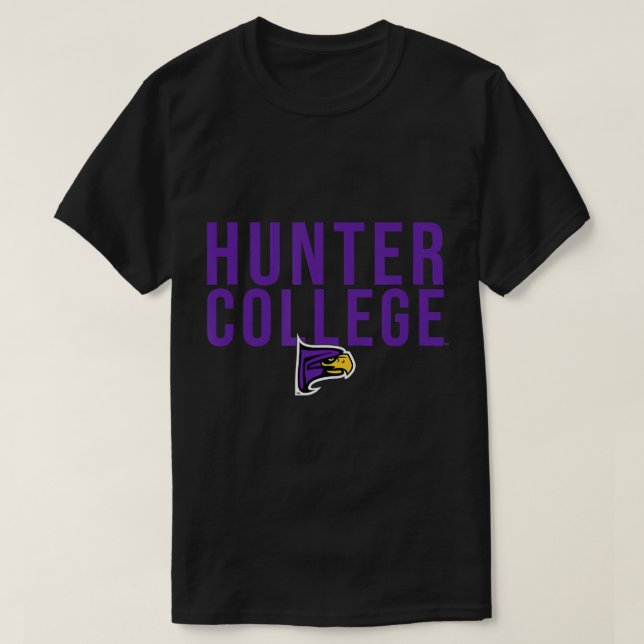Camiseta apilada de halcones de Hunter College (Diseño del anverso)