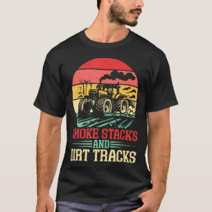 Camiseta Apilando humo y tractores de carreteras de tierra